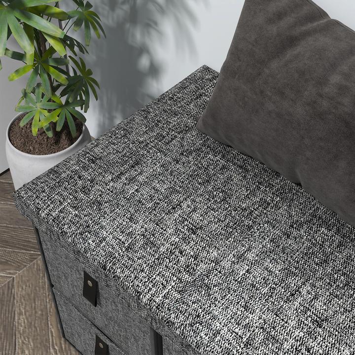 Immagine prodotto Homcom Schuhbank Polyester Dunkelgrau (38 x 38 x 38 cm)