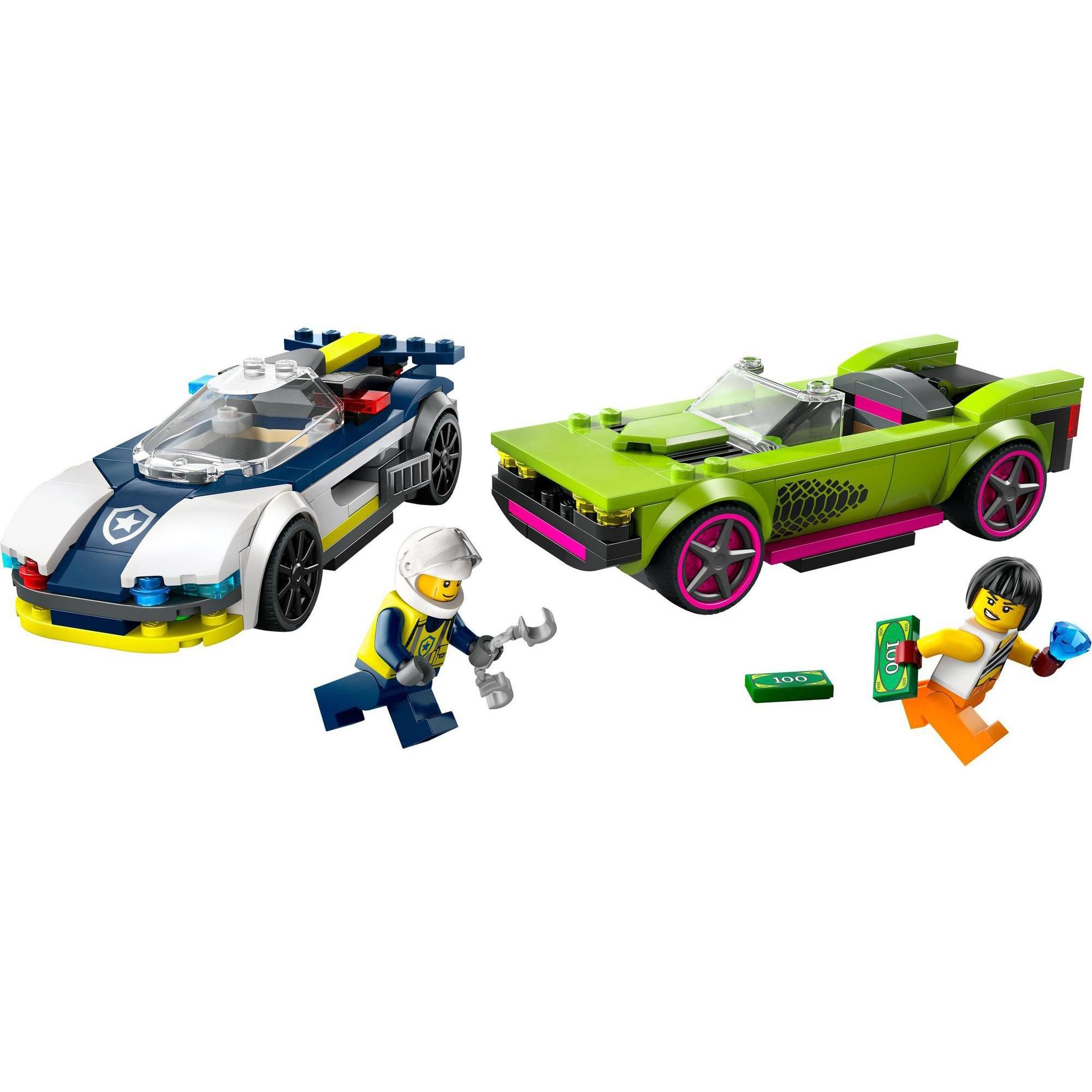 Thumbnail - LEGO Verfolgungsjagd mit Polizeiauto und Muscle Car (60415, LEGO City)