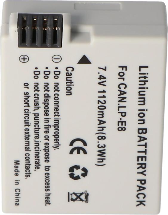 Produktbild AccuCell Akku Canon LP-E8, EOS 550D, EOS 600D, Rebel T2i (Kamera Akku)