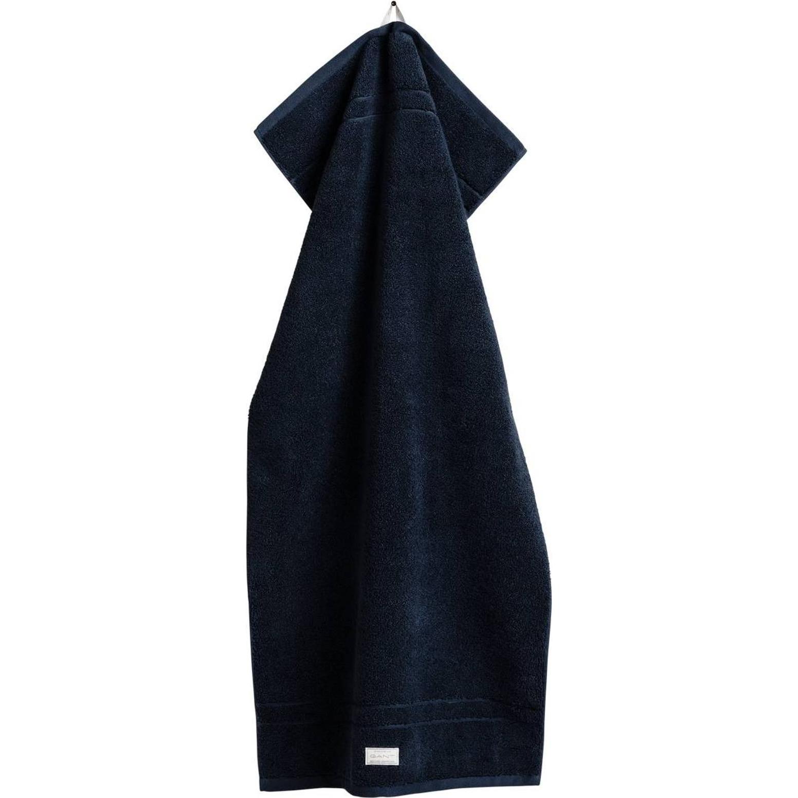 GANT, Reisehandtuch, Dessin Organic Premium Handtuch, Blau, (50 x 100 cm)