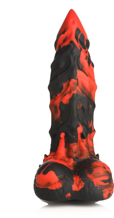 Actual product image Creature Cocks Fire Demon - Monster Silicone Dildo - Red/Black