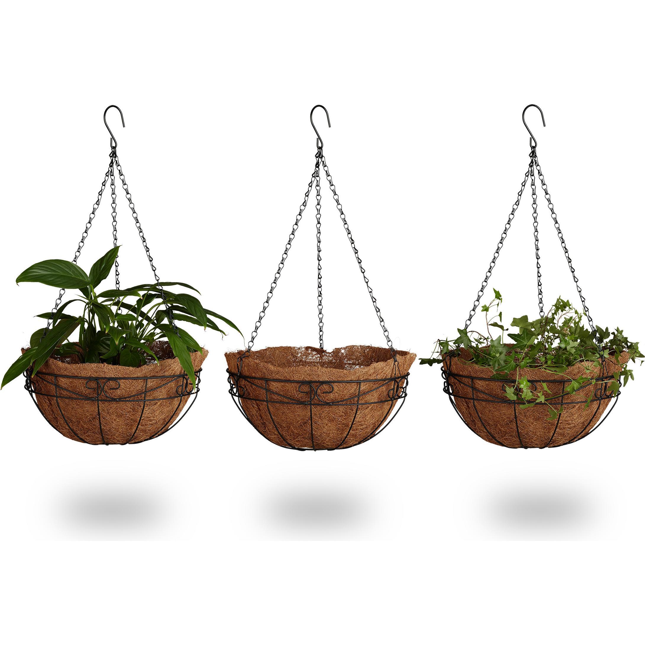 Relaxdays, Blumentopf, Blumenampel (35 cm)