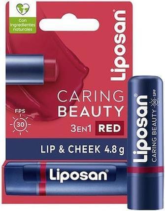 Actual product image Liposan Caring Beauty Red Moisturizing Lip Balm Spf30 48g (Lip balm)