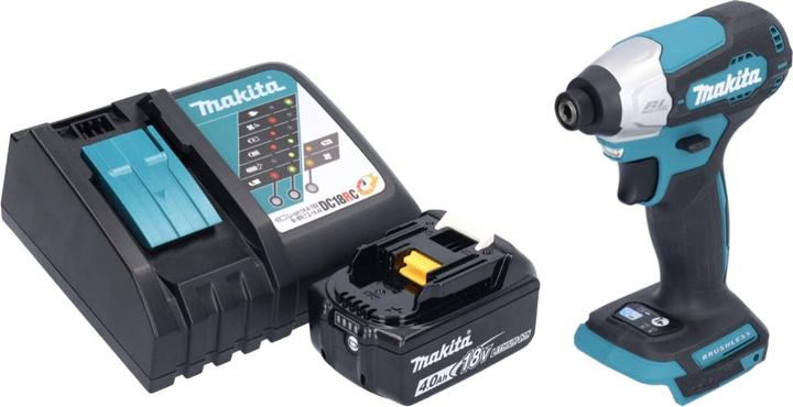 Produktbild Makita DTD 157 RM1 Akku Schlagschrauber 18 V 140 Nm 1/4" Brushless + 1x Akku 4,0 Ah + Ladegerät