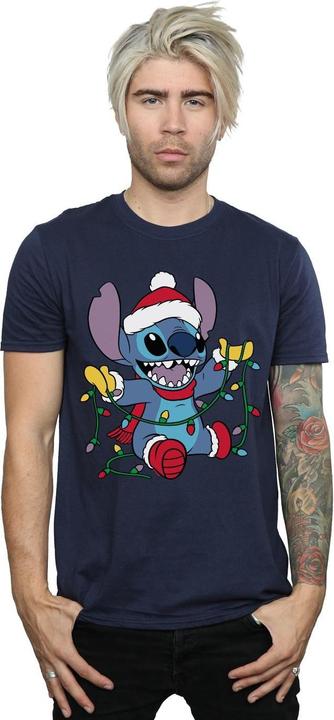 Produktbild Disney Lilo And Stitch Christmas Lights TShirt (4XL)