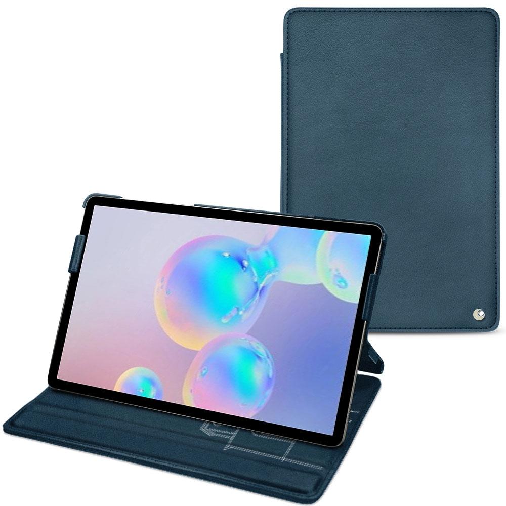 Noreve Lederschutzhülle horizontal (Galaxy Tab S6), Tablet Hülle, Blau