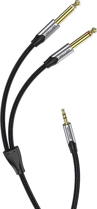 Produktbild Vention Audio cable 3.5mm male to 2x jack 6.35mm male BARHK 8m (8 m)