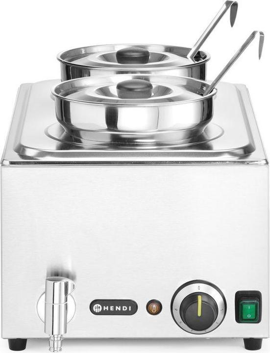 Hendi Set: Bain-Marie Ranger + 2x 4L Container mit Deckel,, 8L, 220-240V/1000W, 604x332x(H)31