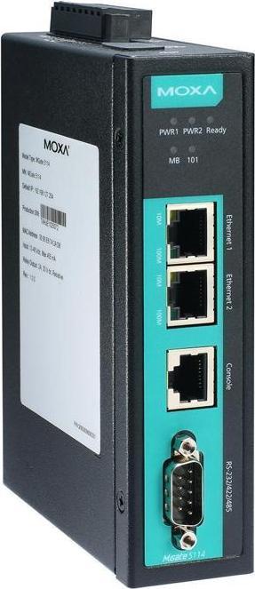 Image du produit Moxa MGATE 5114-T - Passerelle Modbus IEC101 à IEC104 à 1 port, -40 à 75C température de fonctionnement