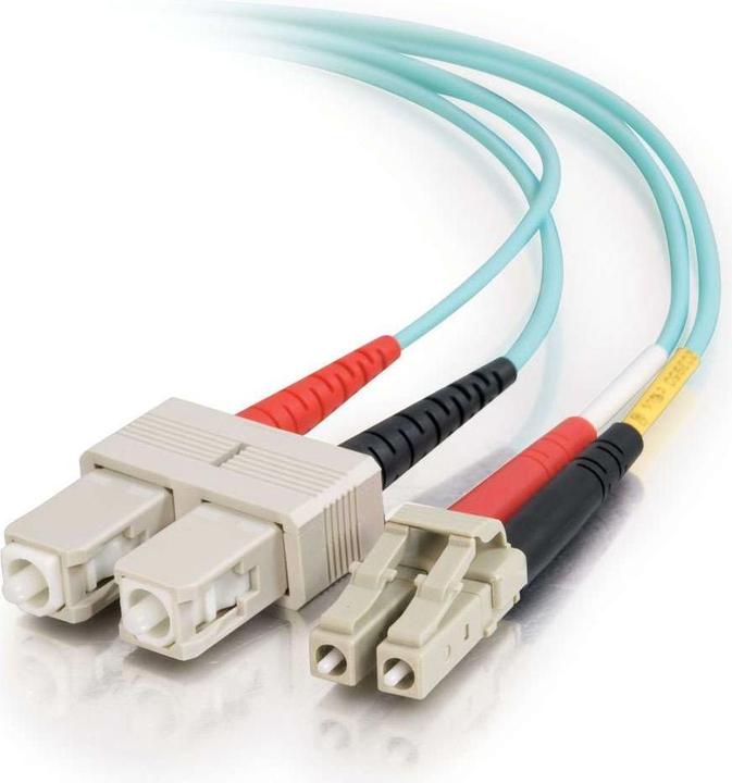 Produktbild C2G LC-SC 10Gb 50/125 OM3 Duplex Multimode PVC Fiber Optic Cable (LSZH) (1 m)