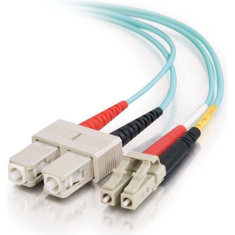 C2G LC-SC 10Gb 50/125 OM3 Duplex Multimode PVC Fiber Optic Cable (LSZH) (1 m), Netzwerkkabel