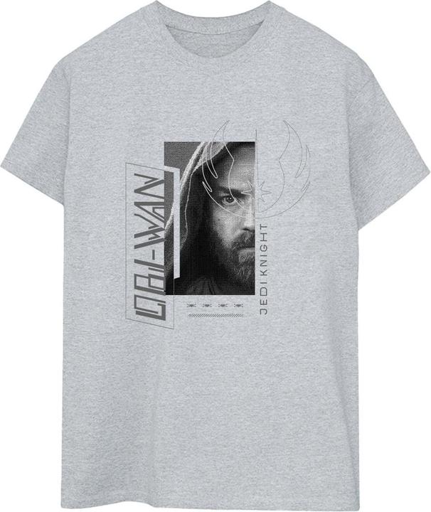 Actual product image Star Wars Womens/Ladies Obi-Wan Kenobi Jedi SciFi Collage Cotton Boyfriend T-Shirt (M)