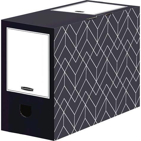 Bankers Box, Dokumentenablage, 5 Archivboxen Décor Serie mitternachtsblau/weiss 15,0 x 34,5 x 25,3 cm