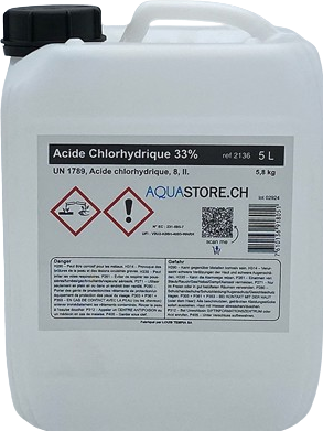 Actual product image Aquastore Salzsäure 33% 5l (5000 ml)