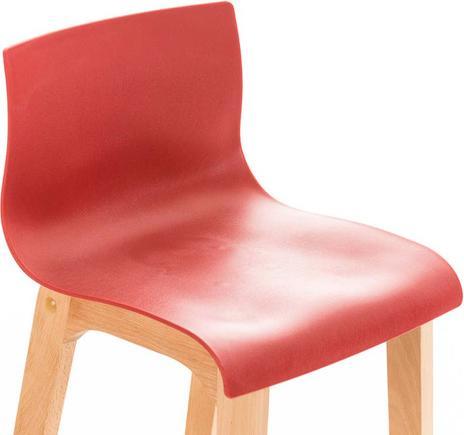 Actual product image CLP Barstool Hoover Natura 4-legged frame, red