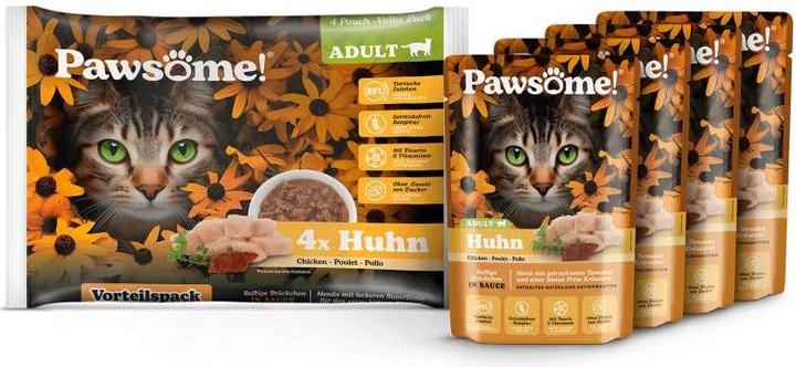 Image du produit Pawsome Adult poulet 4x85g (Adulte, 4 pcs, 340 g)