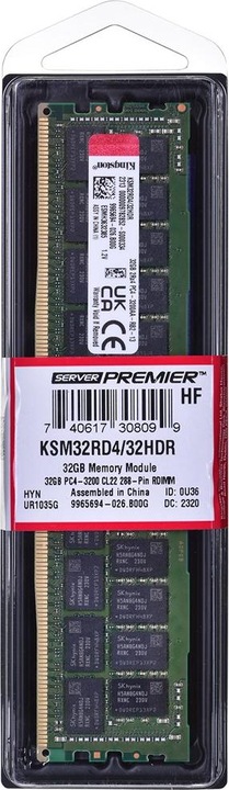 Image du produit Kingston Serveur Premier (1 x 32GB, 3200 MHz, RAM DDR4, DIMM)