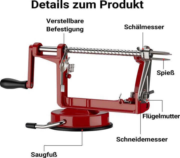 Produktbild Wiltec Apfelschneider 3in1