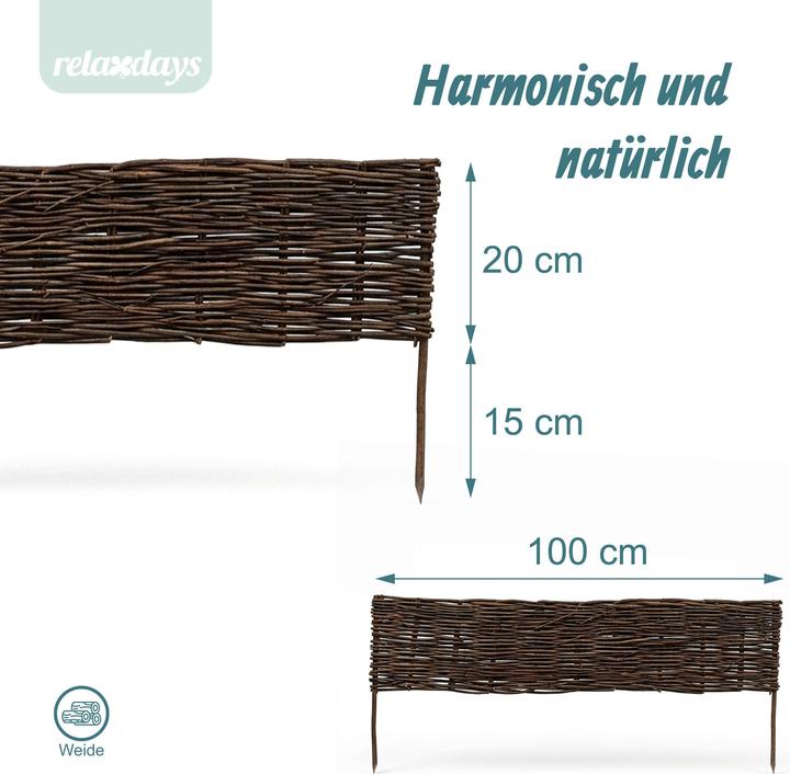 Produktbild Relaxdays Beeteinfassung (100 cm)