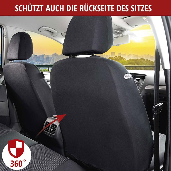 Actual product image Walser Pineto front seat covers, universal car seat covers black-grey