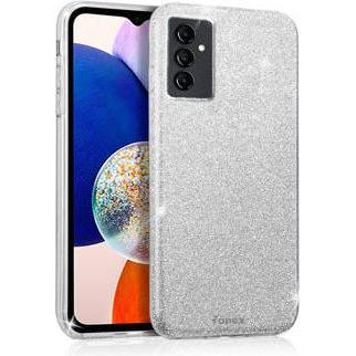 Fongex Galaxy A14 - Glitter Silikonhülle silber (Samsung Galaxy A14), Smartphone Hülle, Silber