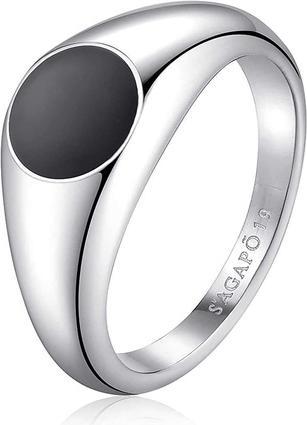 Immagine prodotto Sagapo S'AgapÃµ - Modern steel ring for men Ripple SRP36 - Circuit: 61 mm (61)