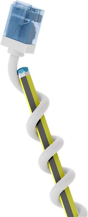 Produktbild Goobay Ultraflexibles CAT 6A Patchkabel, slim, U/UTP, weiss (U/UTP, CAT6a, 3 m)
