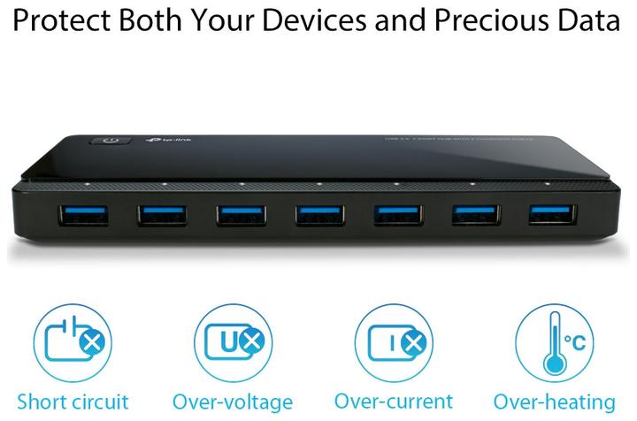 Actual product image TP-Link Uh720 (Micro USB, 7 Ports)