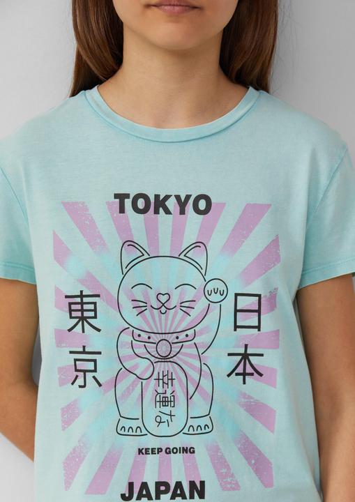 Image du produit S.Oliver T-Shirt T-Shirt im Loose Fit mit Frontprint und Garment Dye (146, 152)