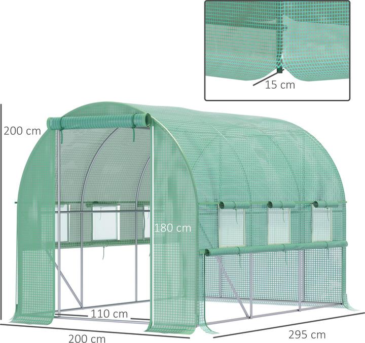 Actual product image Outsunny Foil greenhouse with zip door