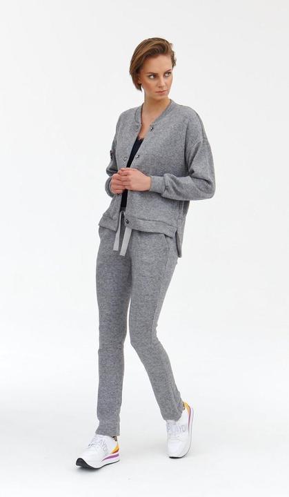 Actual product image Larime Bomber Jacket with Suede Trim and Wool (42)