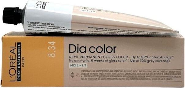 Immagine prodotto L'Oréal Paris Loreal DIA Colour 8.34 Biondo chiaro Oro Rame 60 ml (8,34 Biondo chiaro rame dorato)