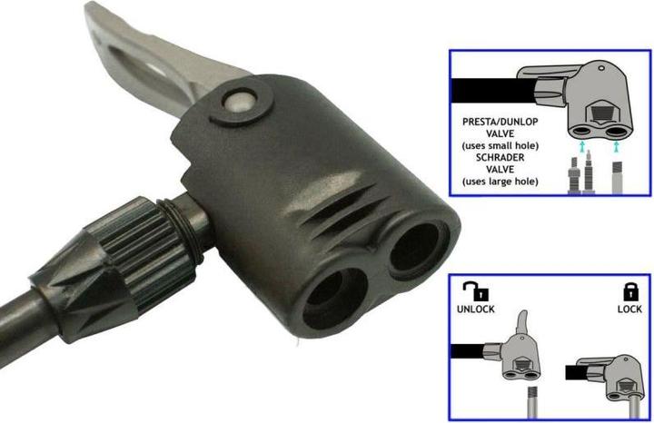 Actual product image XQ Max Bicycle pump with pressure indicator