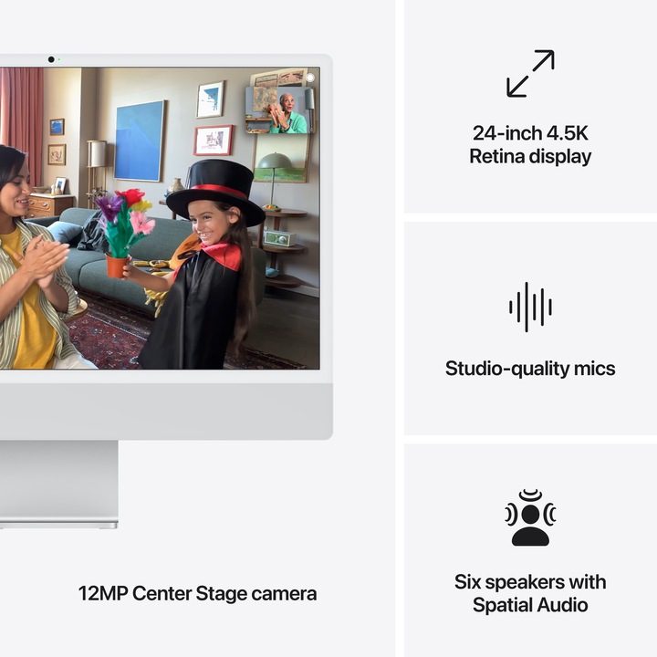 Produktbild Apple iMac 2024 (M4, 16 GB, 512 GB, Apple M4 10-Core)