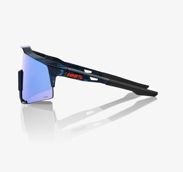 Actual product image 100% Glasses Speedccraft -Black Holographic -Hiper Blue Multilayer Mirro (Black Holographic, Ice blue)