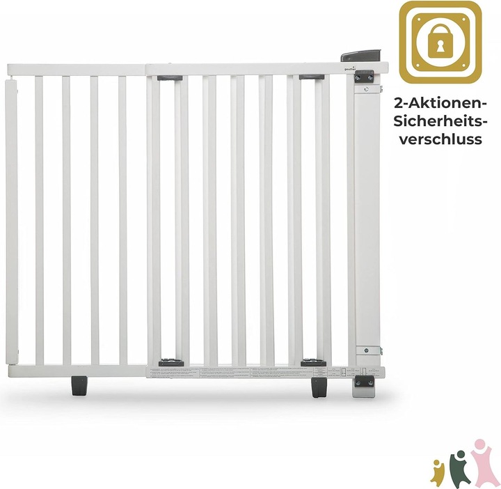 Immagine prodotto Geuther Paraporta in legno, bianco 58-93 cm (58 cm)