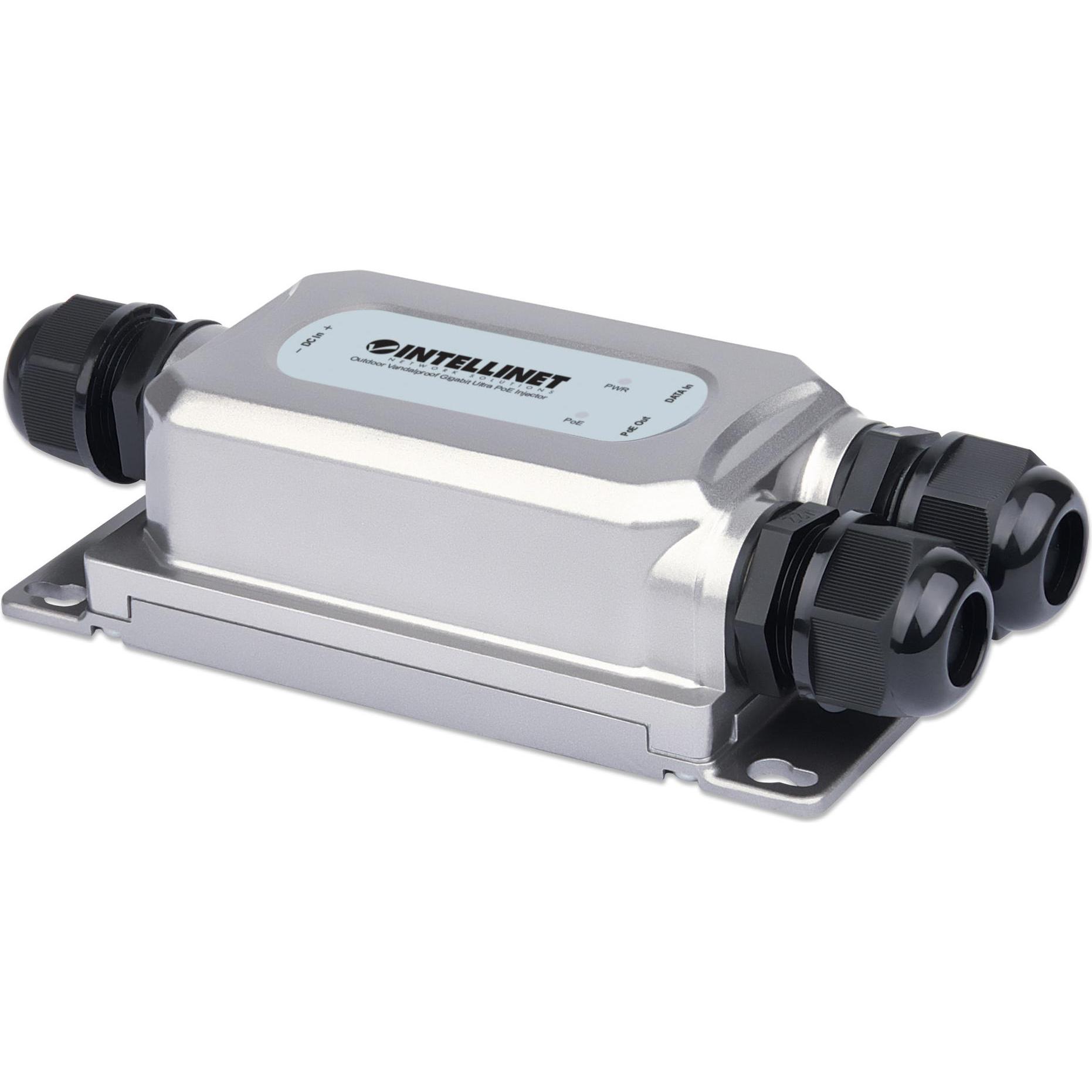 Thumbnail - Intellinet Outdoor Gigabit Ultra PoE-Injektor mit Vandalismusschutz (802.3bt (PoE++), 802.3at (PoE+), 802.3af (PoE), 60 ...