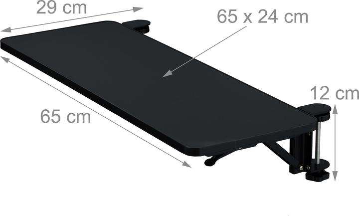 Immagine prodotto Relaxdays Schreibtischverlängerung zum Anklemmen