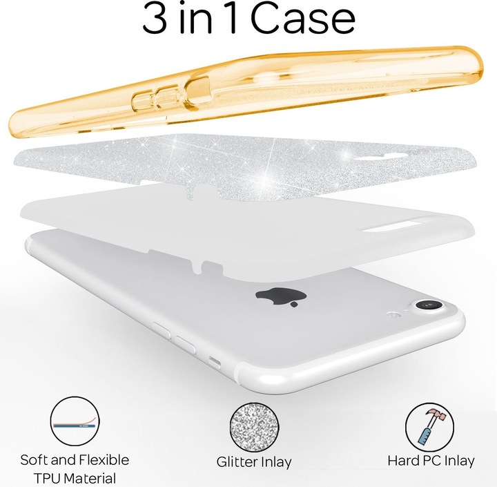 Produktbild Nalia Glitzer Handyhülle (Apple iPhone 7)