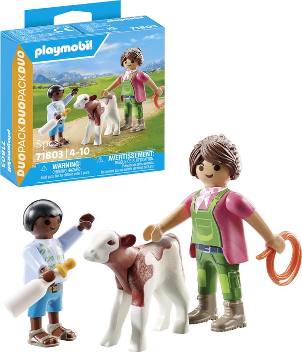 Playmobil 71803 Farmer's wife with child and calf - buy at Galaxus