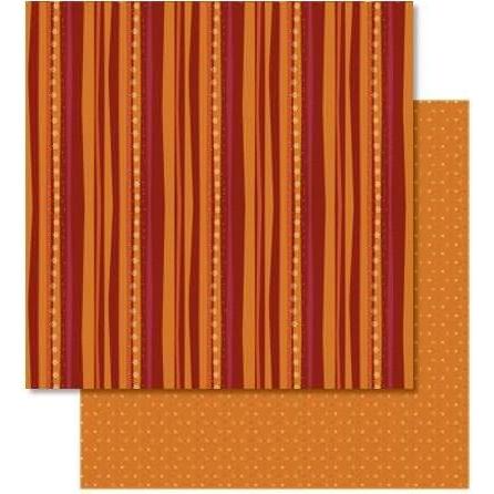 Ursus, Bastelpapier, Scrapbook Paper Winterzauber orange/rot 12x12 Zoll VE=25 Blatt (25 x)