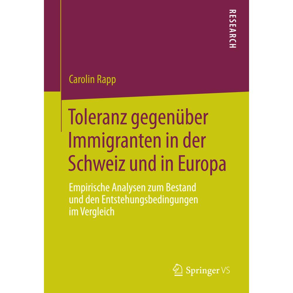 Toleranz gegenüber Immigranten in der Schweiz und in Europa, Fachbücher