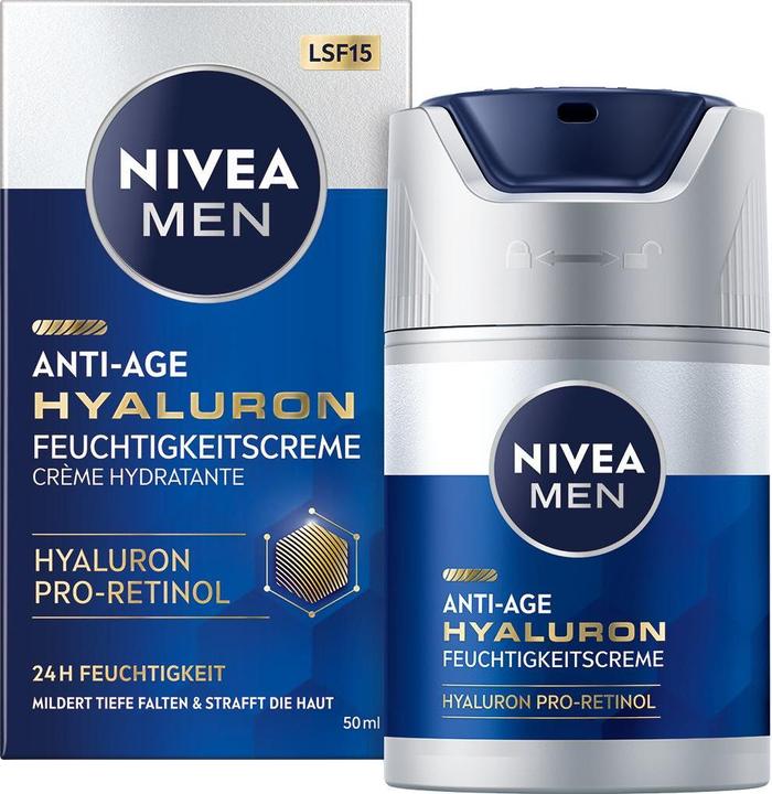 NIVEA MEN Anti-Age Hyaluron Moisturiser (50 ml, 24h cream, SPF 15)