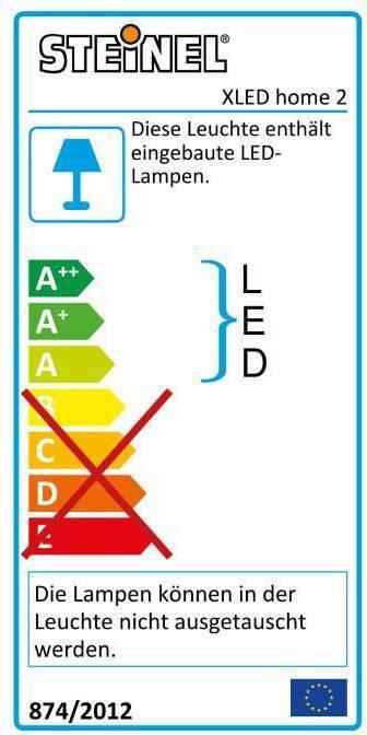 Energy Label Steinel Spotlight XLED Home 2 S (1184 lm, IP44)