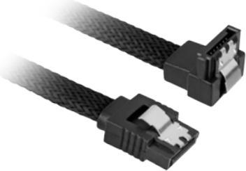Sharkoon Shark Sata III Kabel 90° sleeve bk 0,30m