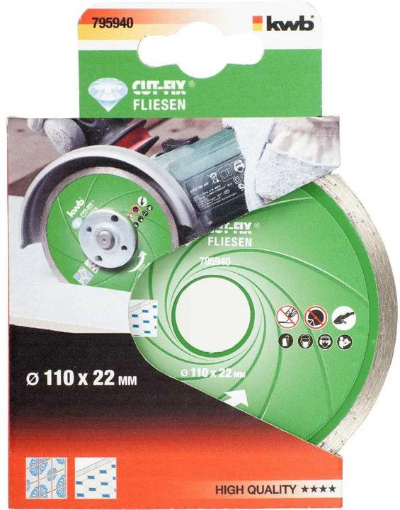 Produktbild kwb Diamant-Trennscheibe Fliesen 110