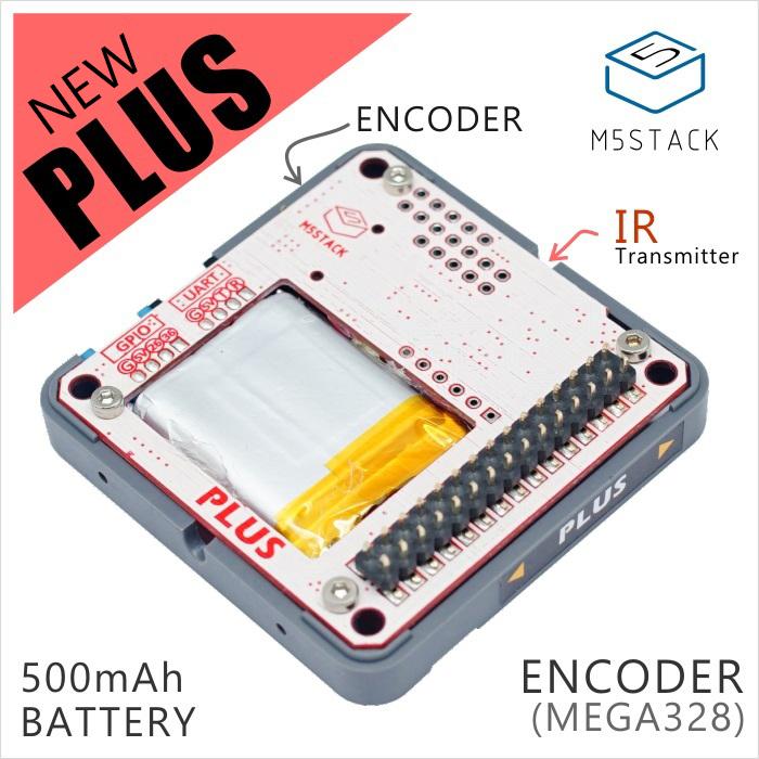 Produktbild M5Stack PLUS Module Encoder mit 500mAh Akku