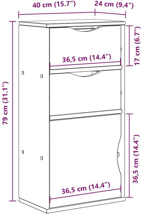 Produktbild vidaXL Marv (40 x 24 x 79 cm)