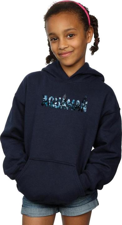 Produktbild Aquaman Text Logo Kapuzenpullover Mädchen (140, 146)