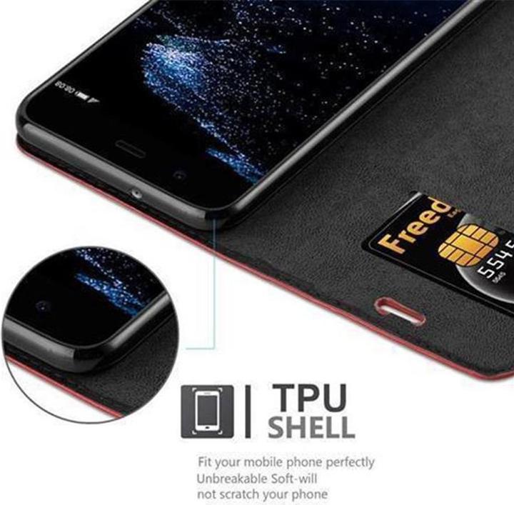 Actual product image Cadorabo Book Invisible Magnet Cover (Huawei P10)
